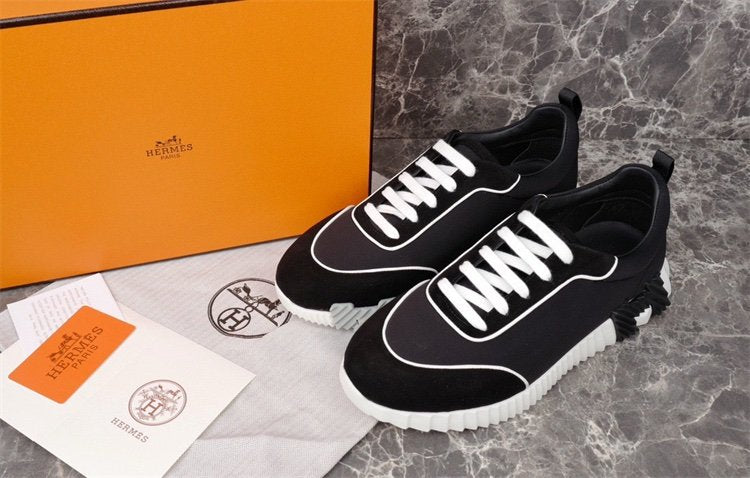 Hermes Bouncing Sneaker Black White Line