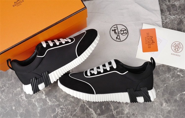 Hermes Bouncing Sneaker Black White Line