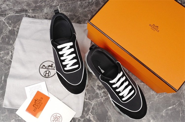 Hermes Bouncing Sneaker Black White Line