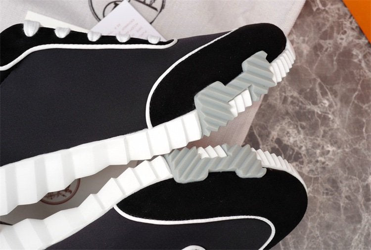 Hermes Bouncing Sneaker Black White Line