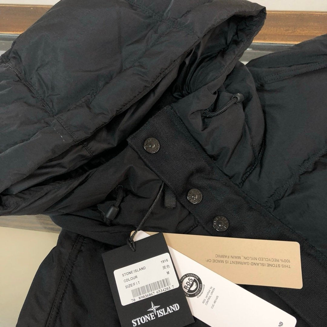 Stone Island Nylon Metal Down Jacket In Black