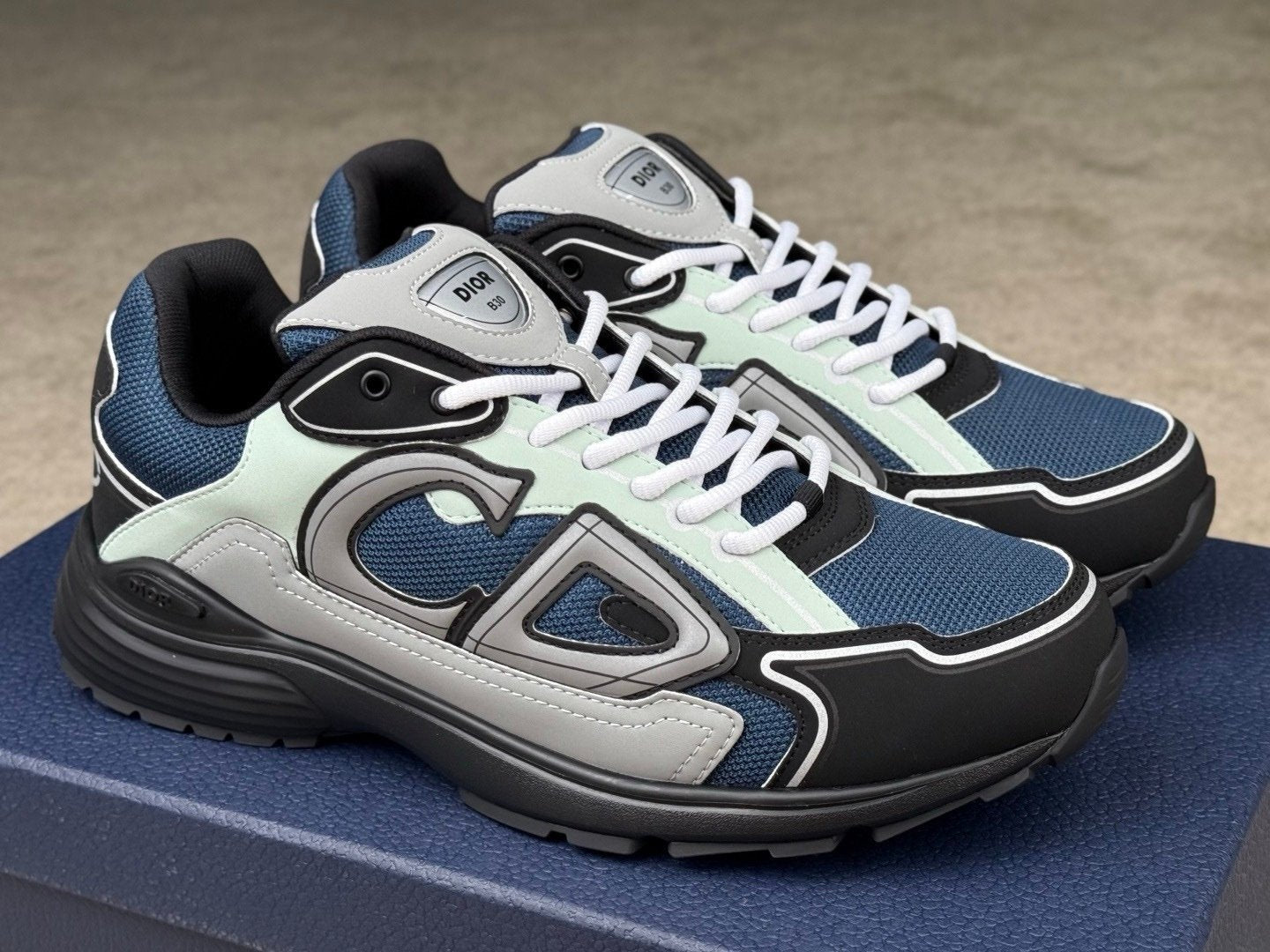 Dior B30 Reflective Blue/Grey Black