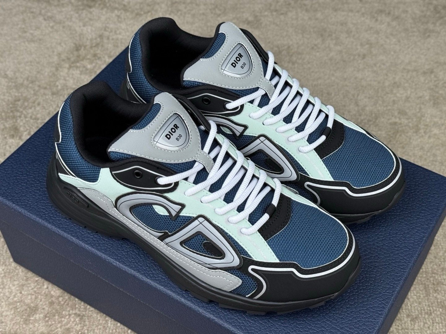 Dior B30 Reflective Blue/Grey Black