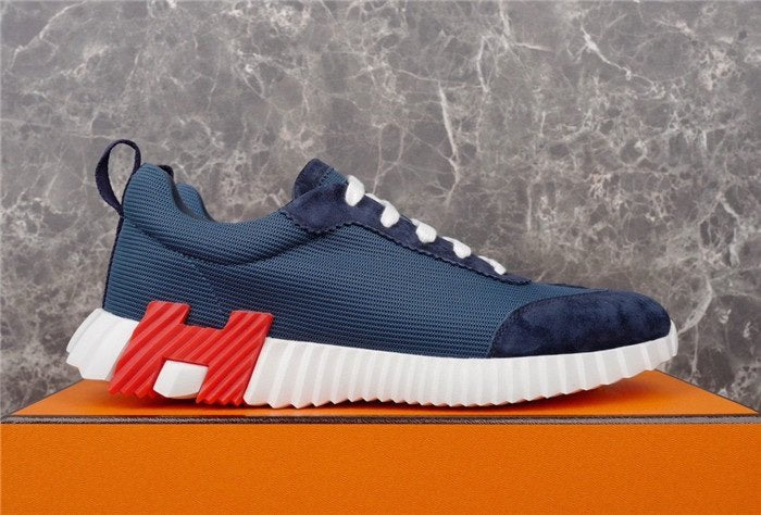 Hermes Bouncing Sneaker Navy Red