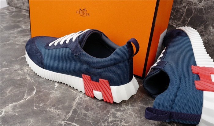 Hermes Bouncing Sneaker Navy Red
