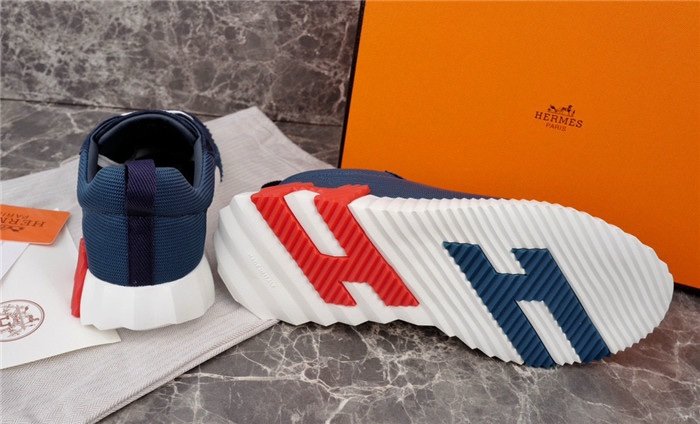 Hermes Bouncing Sneaker Navy Red