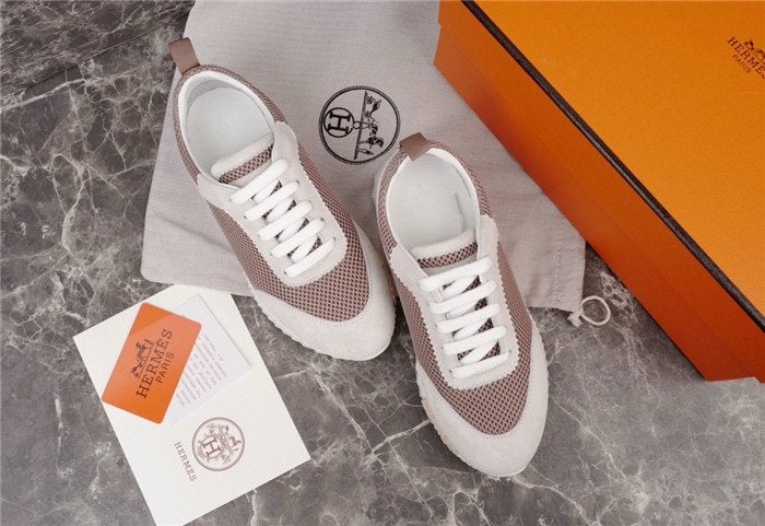 Hermes Bouncing Sneaker White Bordeaux