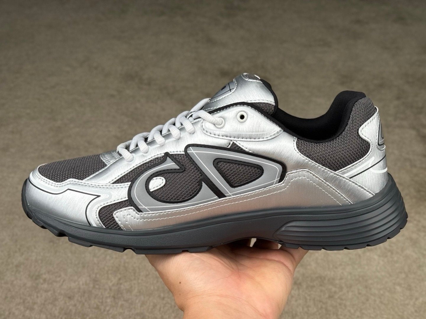 Dior B30 Reflective Dark Grey/Grey Patent