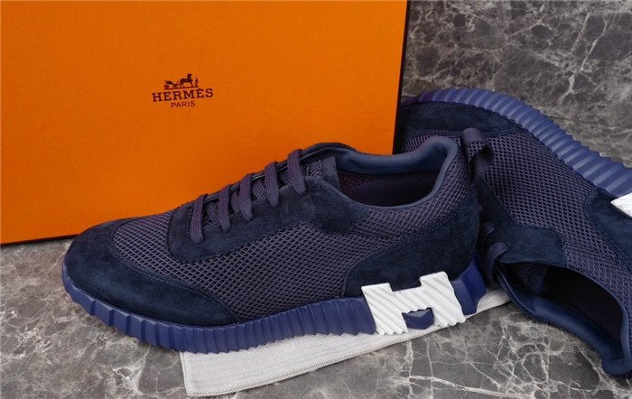 Hermes Bouncing Sneaker Navy Blue White