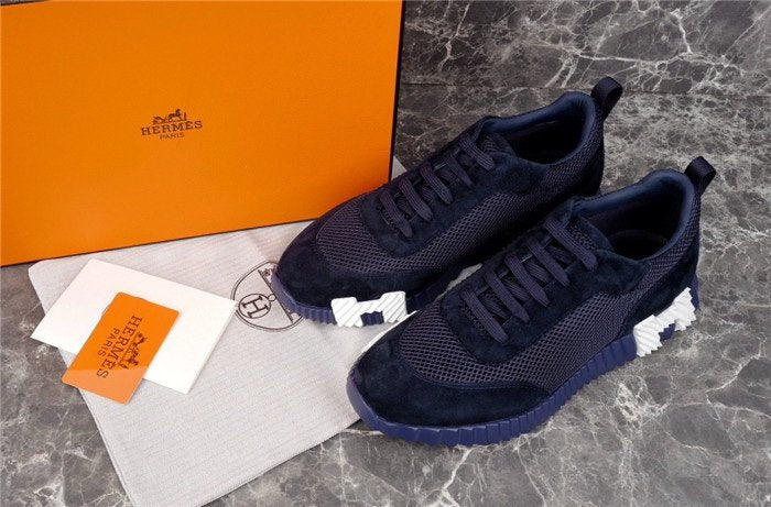 Hermes Bouncing Sneaker Navy Blue White