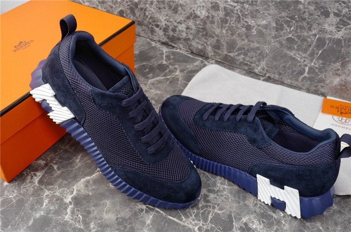 Hermes Bouncing Sneaker Navy Blue White