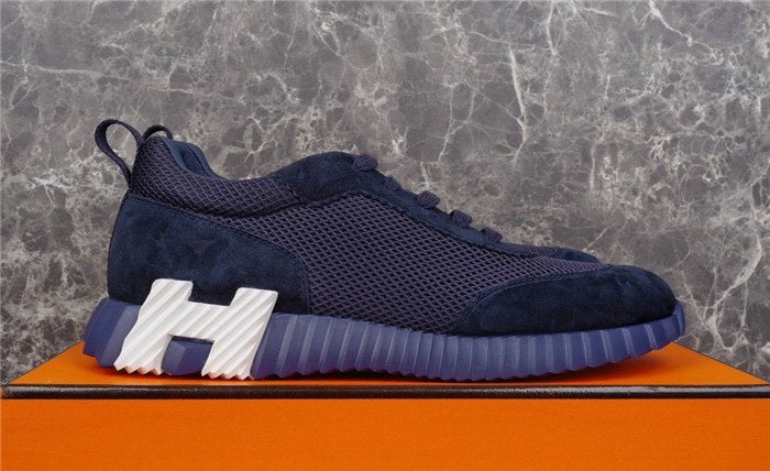 Hermes Bouncing Sneaker Navy Blue White
