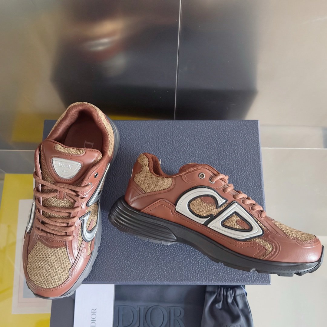 Dior B30 Reflective Brown Leather