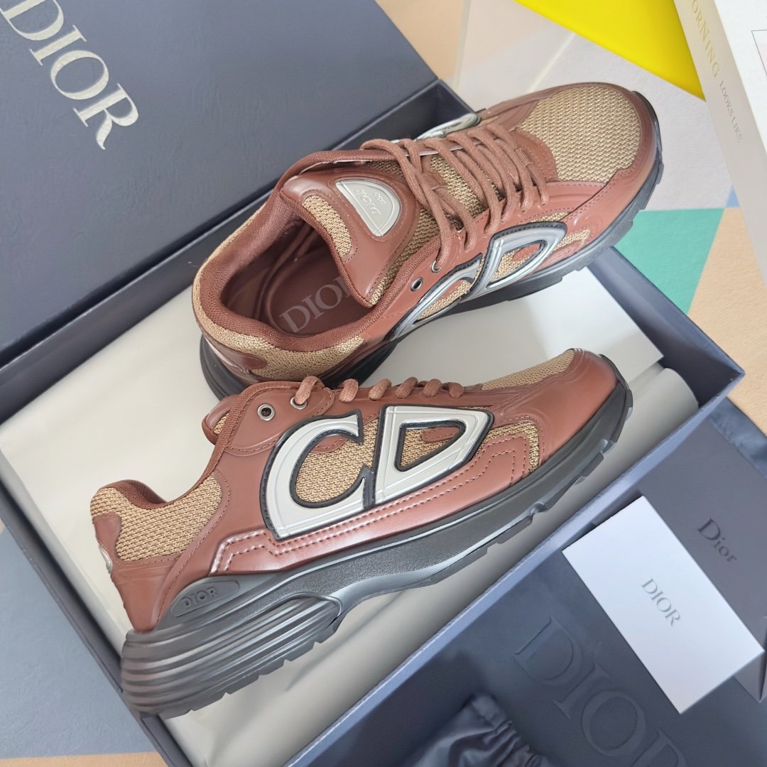 Dior B30 Reflective Brown Leather