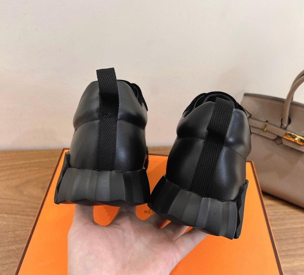Hermes Bouncing Sneaker Black Leather