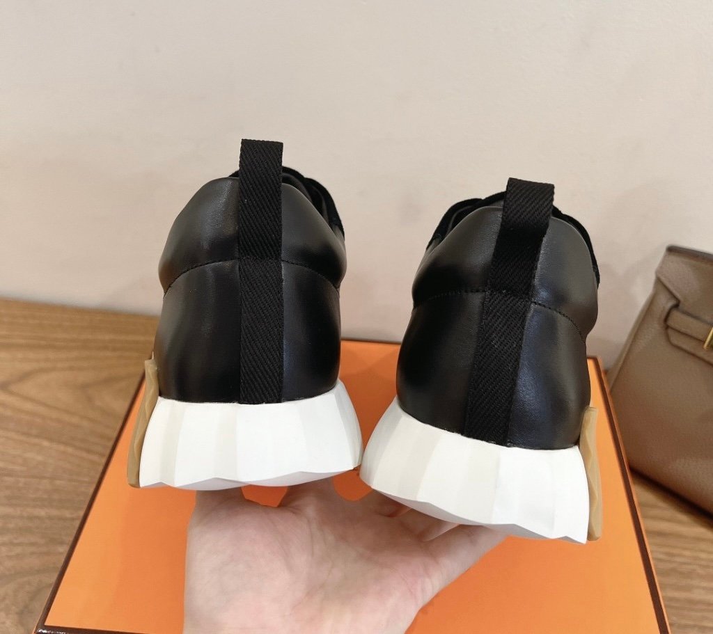 Hermes Bouncing Sneaker Black Brown H