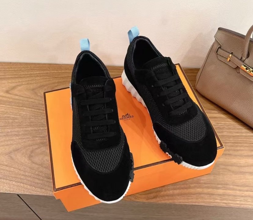 Hermes Bouncing Sneaker Black Blue H