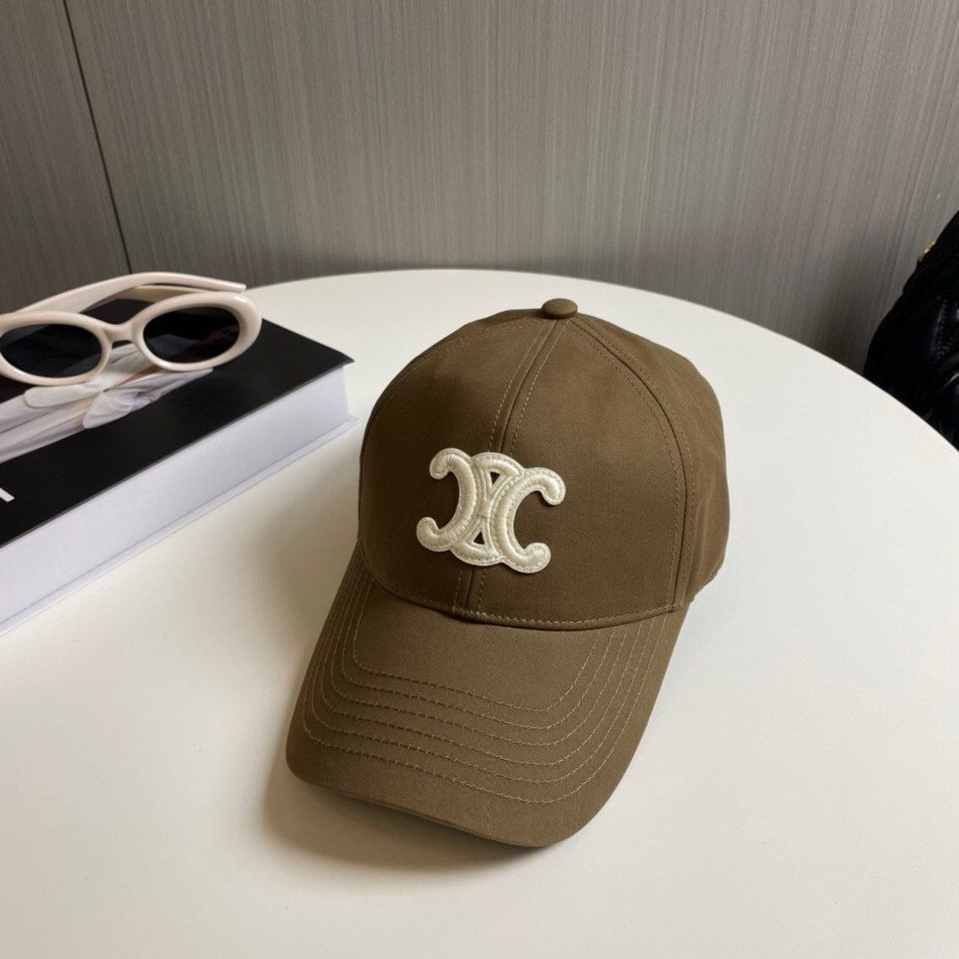 Celine Brown Baseball Cap Triomphe