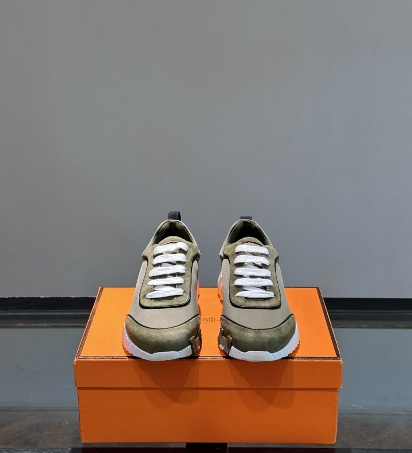 Hermes Bouncing Sneaker Khaki Green