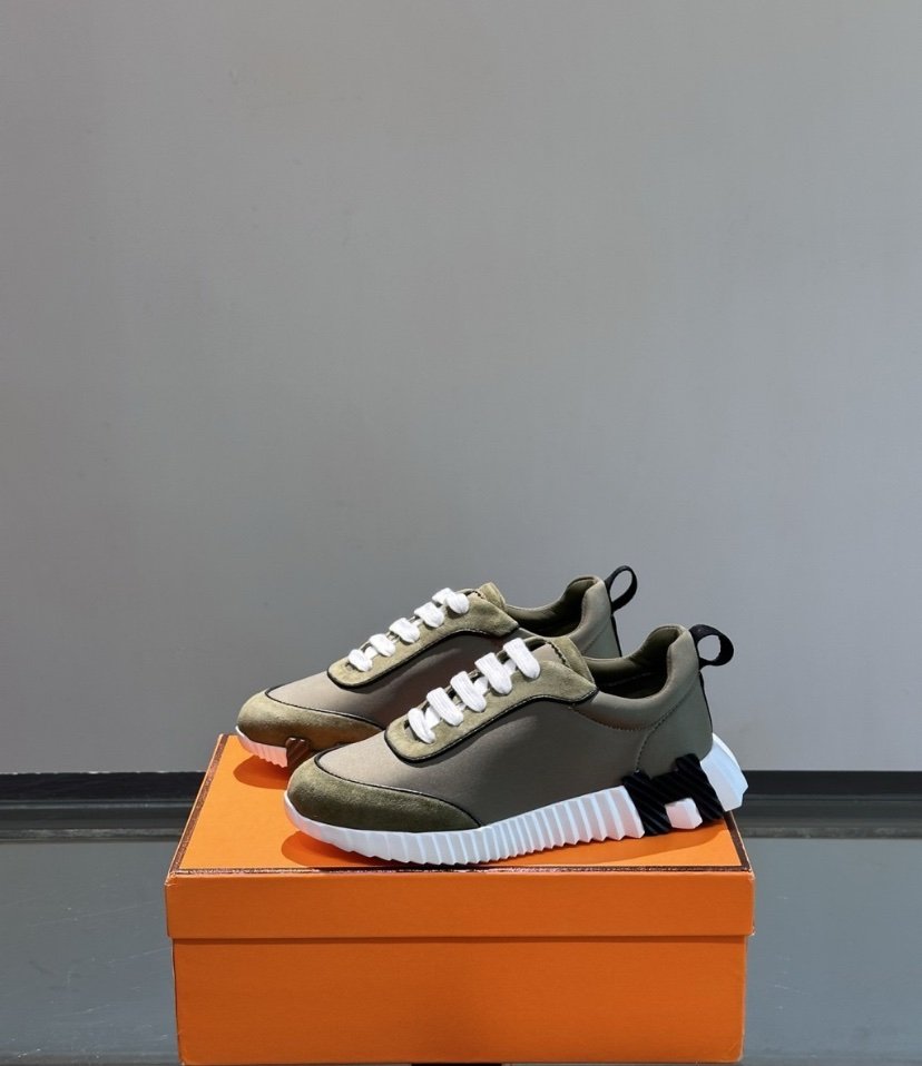 Hermes Bouncing Sneaker Khaki Green