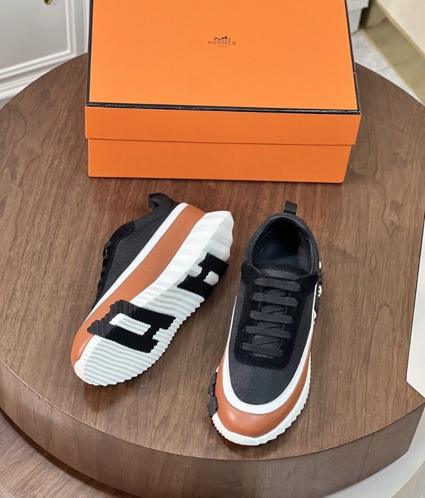 Hermes Bouncing Sneaker Black Brown