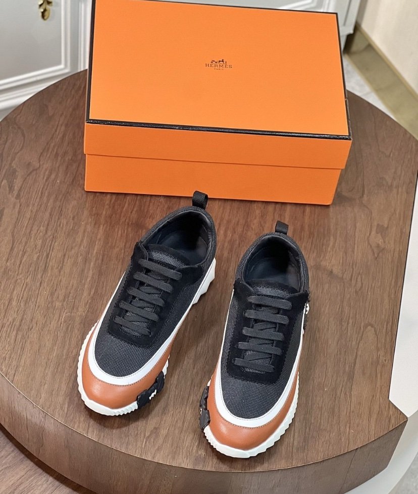 Hermes Bouncing Sneaker Black Brown