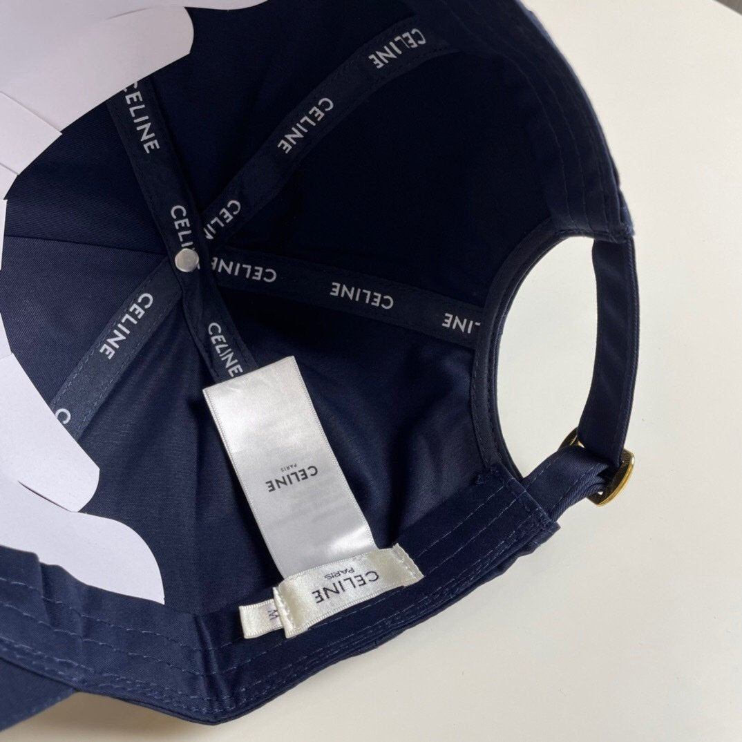 Celine Navy Baseball Cap Triomphe