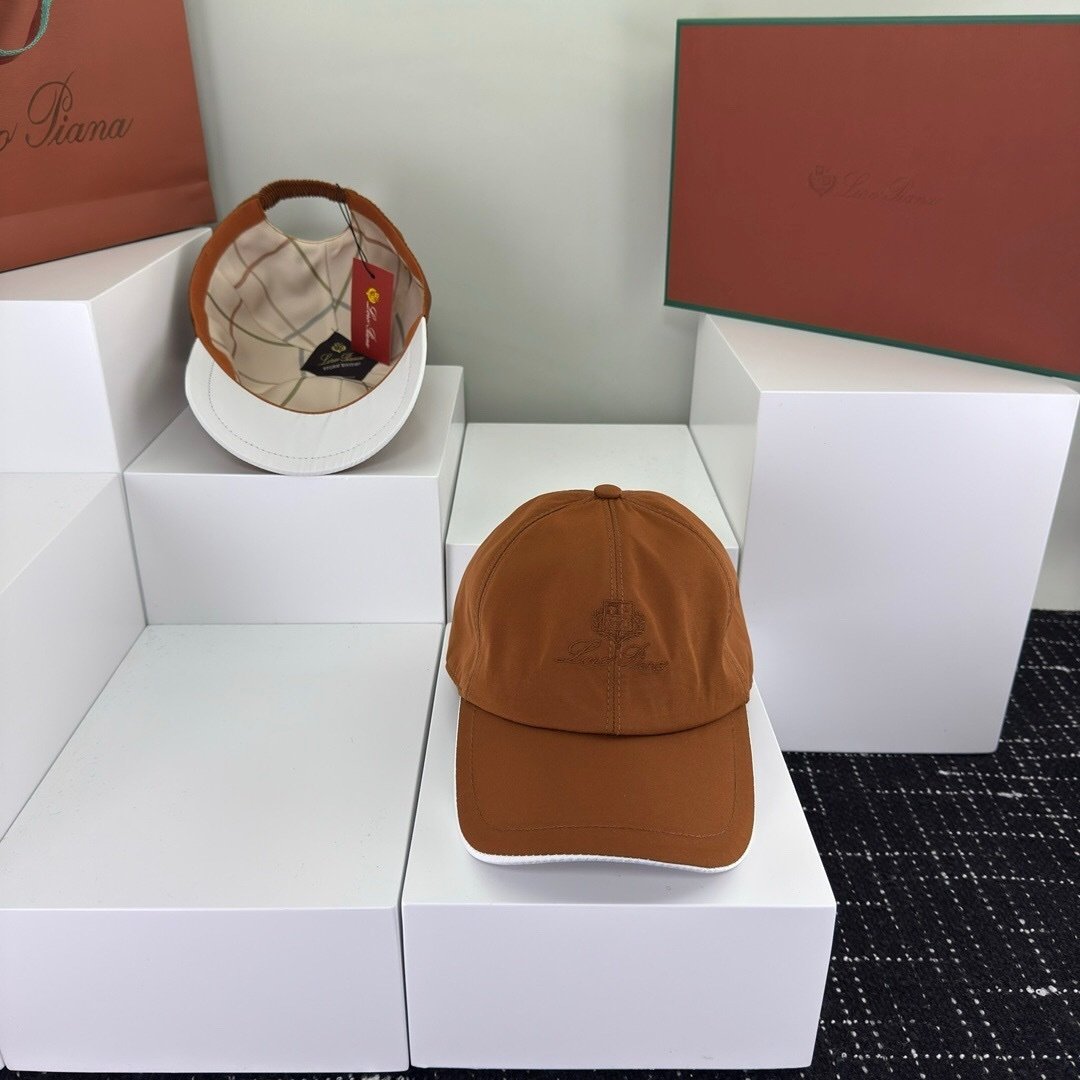 Loro Piana Baseball Cap In Brown