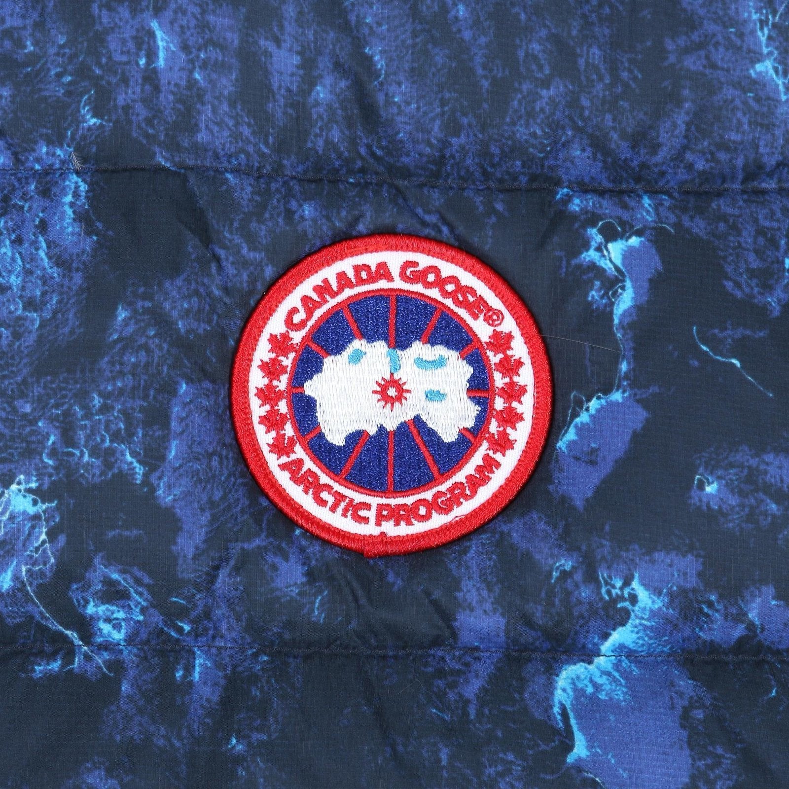 Canada Goose Crofton Down Bodywarmer In Blue Camouflage