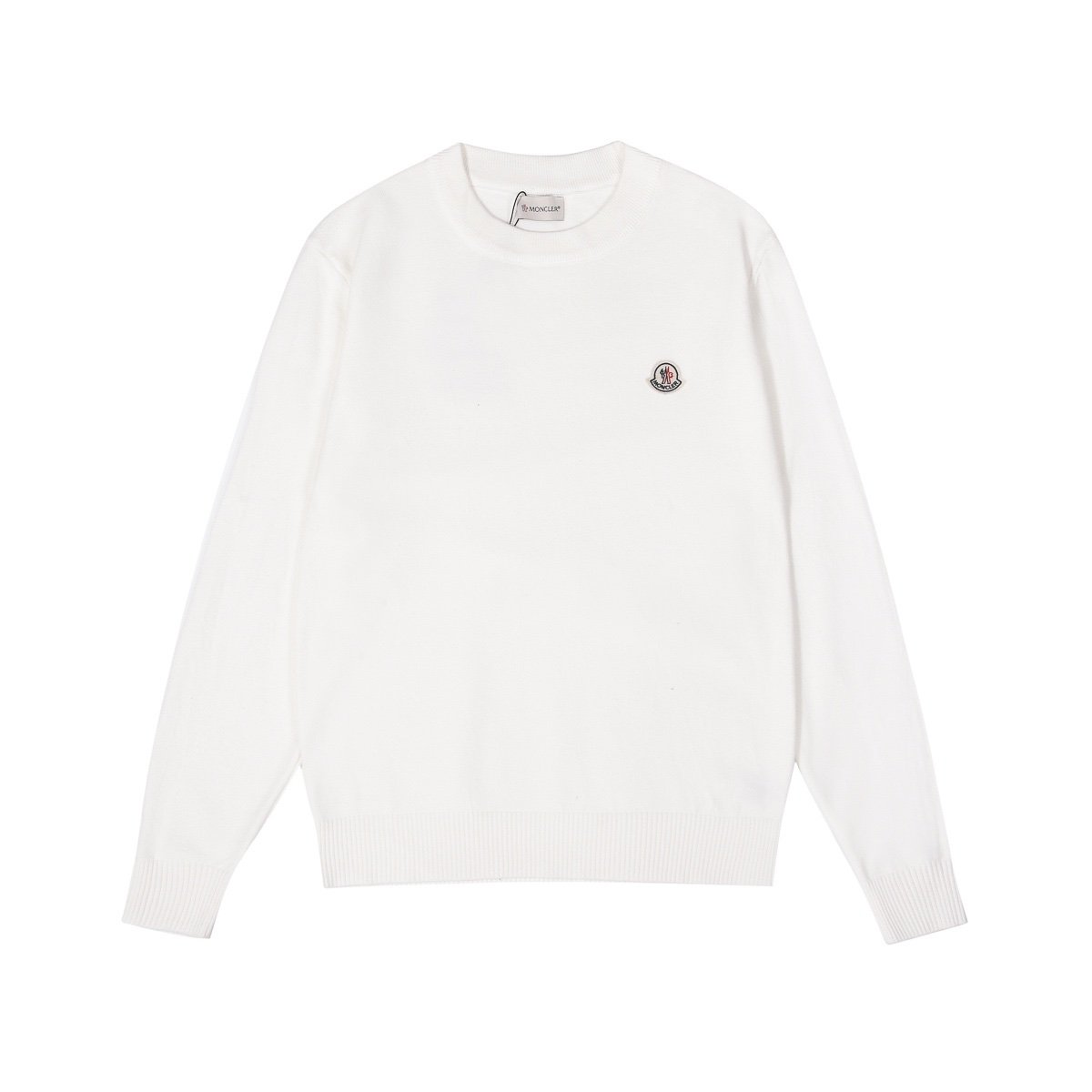 Moncler Logo Patch Sweatshirt White