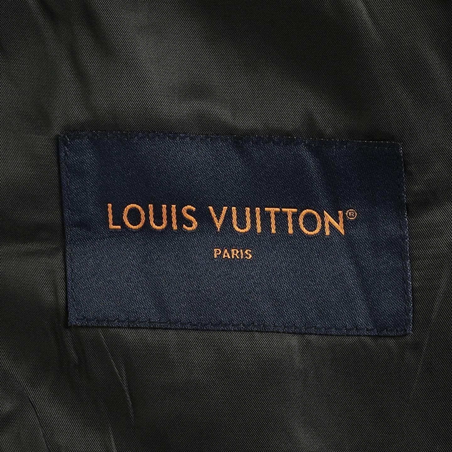 Louis Vuitton Mix Leather Varsity Blouson Black