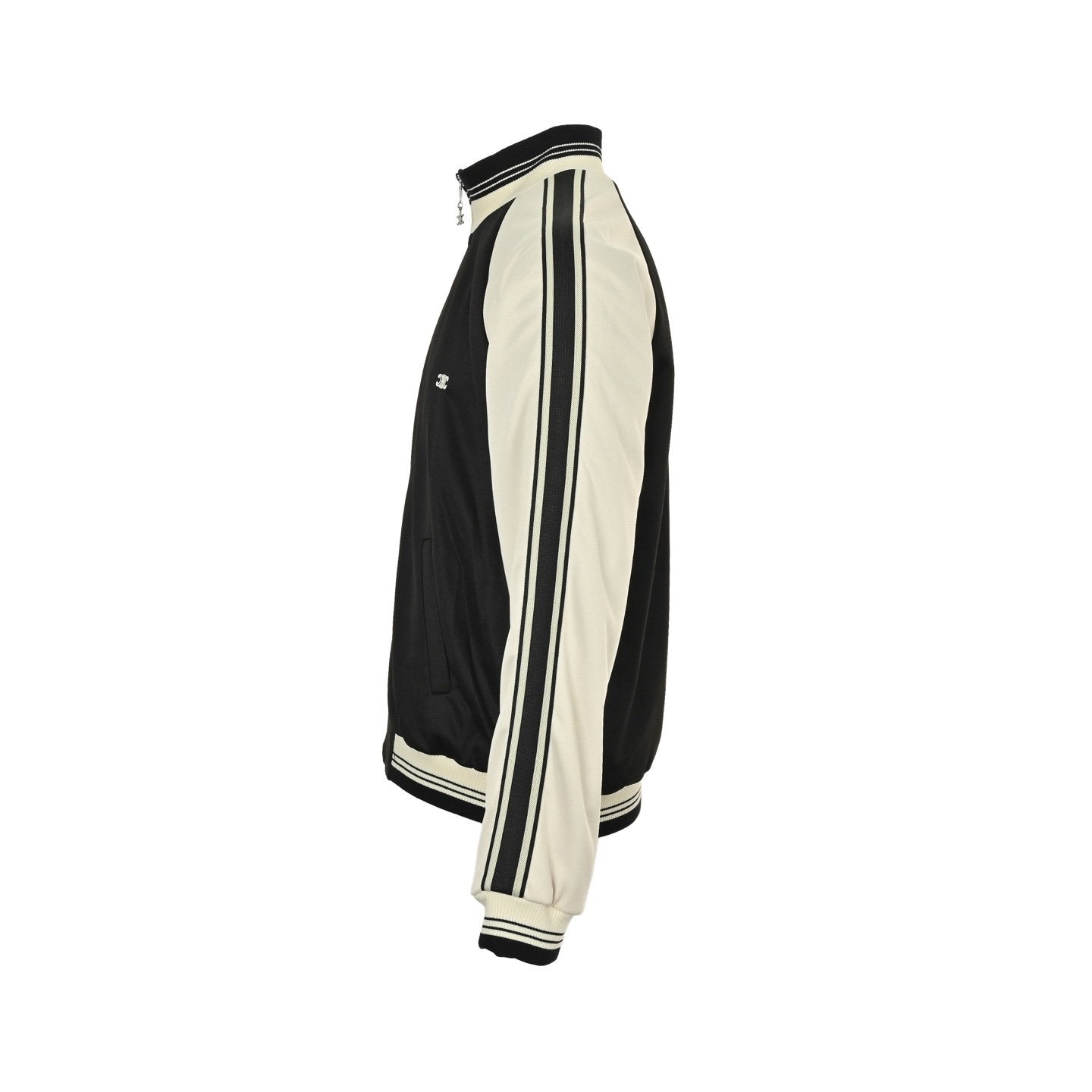 Celine Triomphe Track Jacket Black Cream