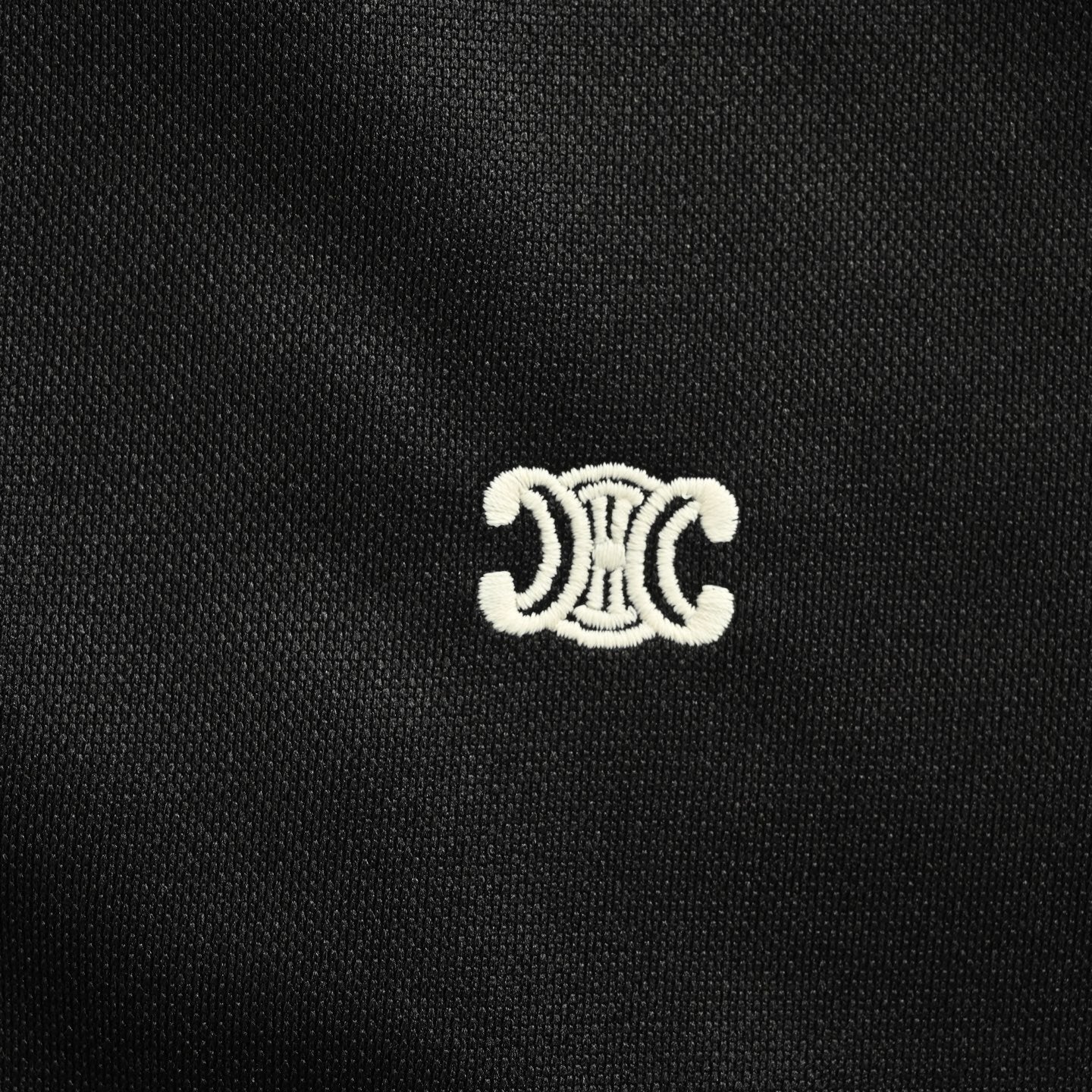 Celine Triomphe Track Jacket Black Cream