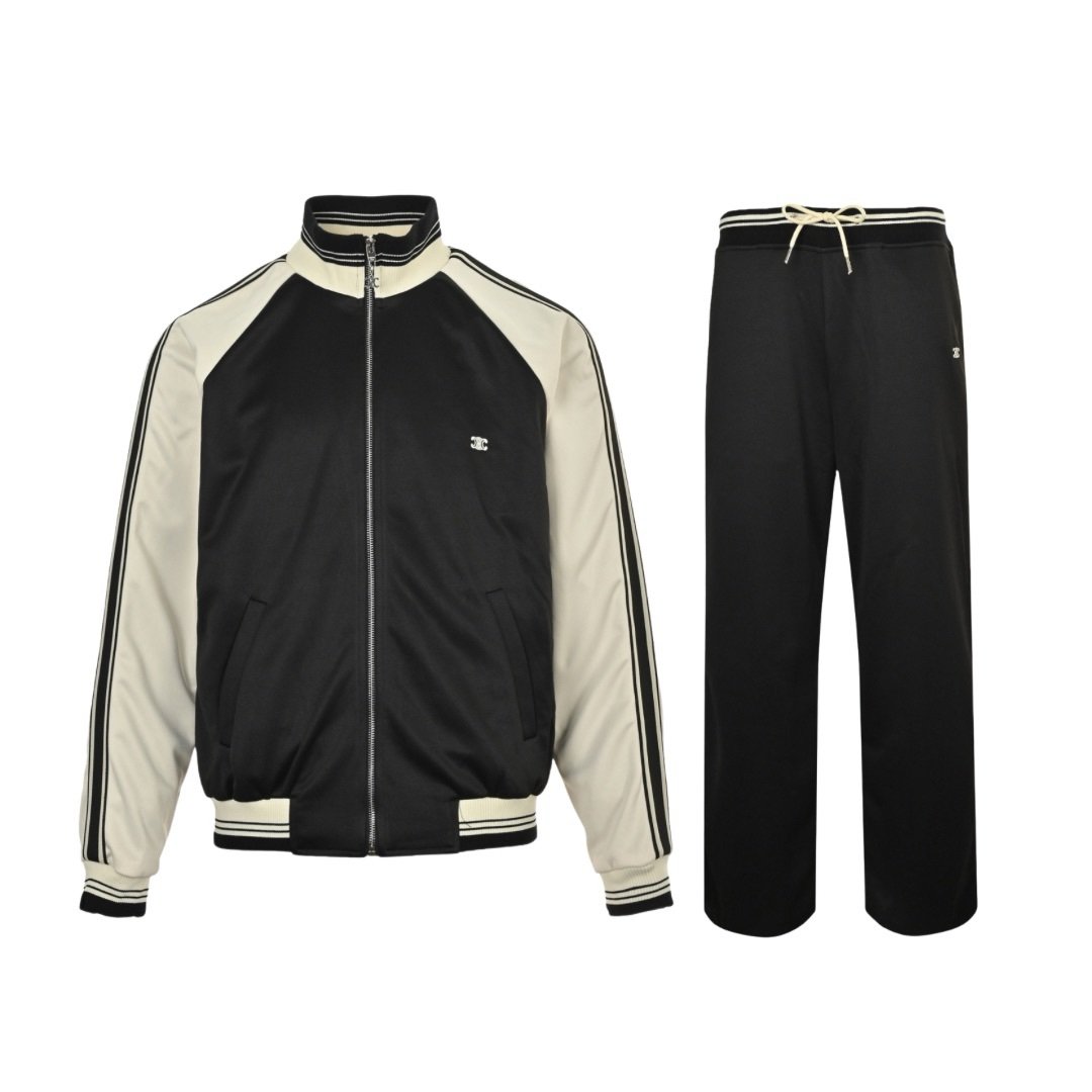 Celine Triomphe Black Cream Tracksuit
