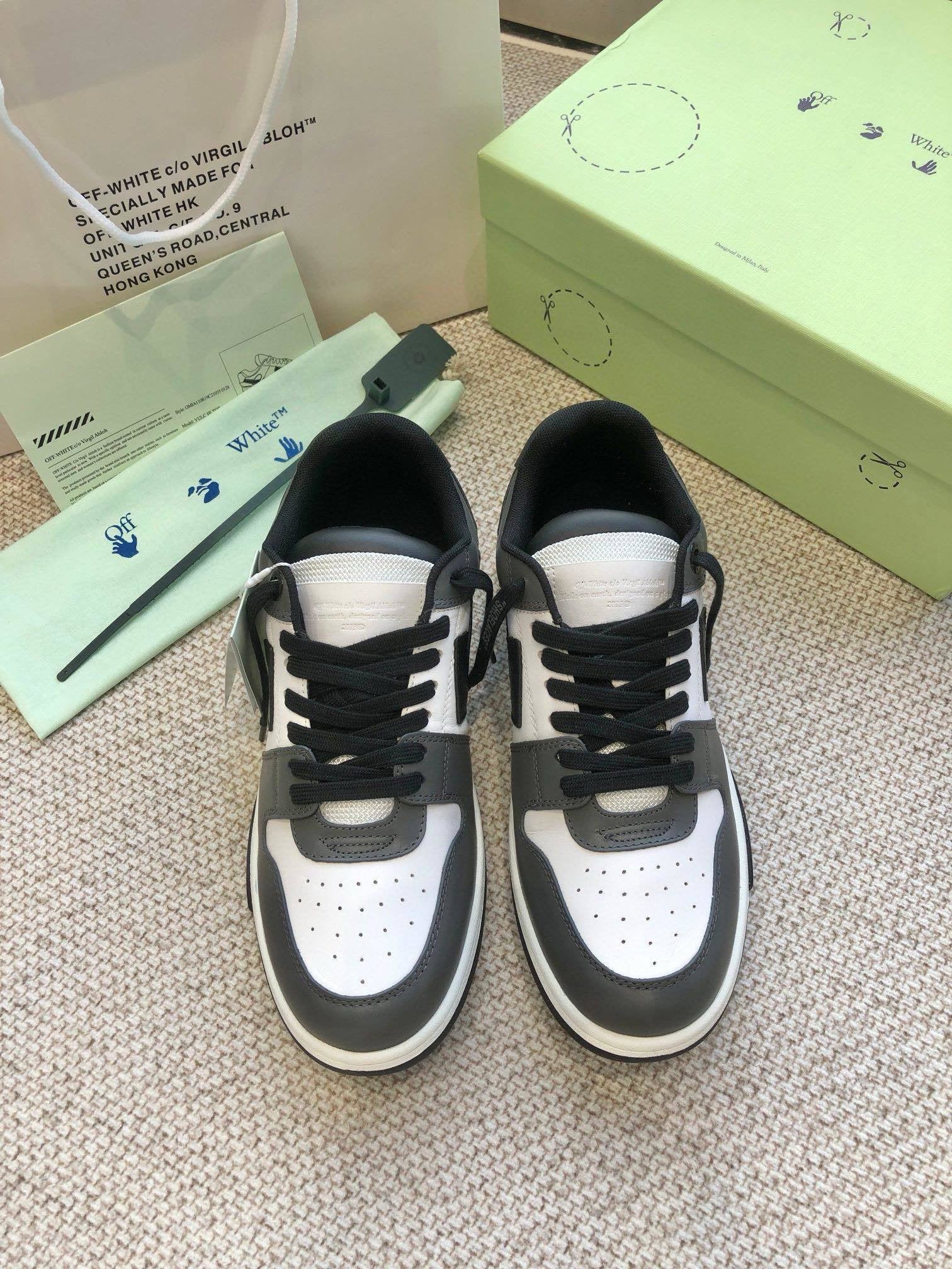 Off-White Out Of Office Low Top Dark Grey/Black and White