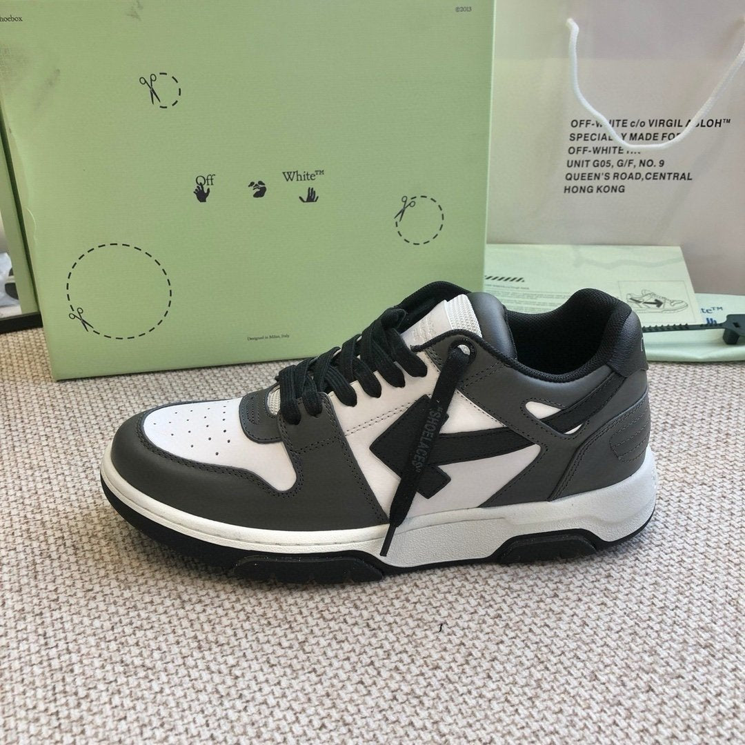 Off-White Out Of Office Low Top Dark Grey/Black and White