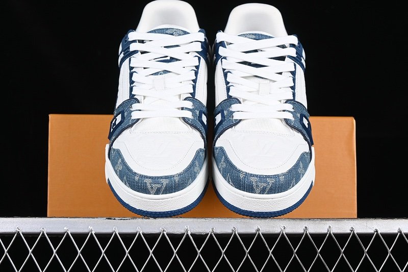 Louis Vuitton Trainer Monogram Denim White Blue