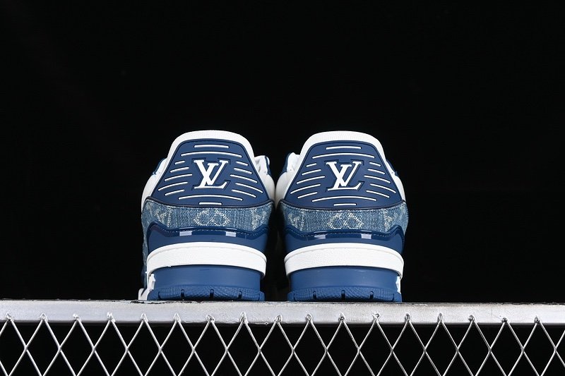 Louis Vuitton Trainer Monogram Denim White Blue