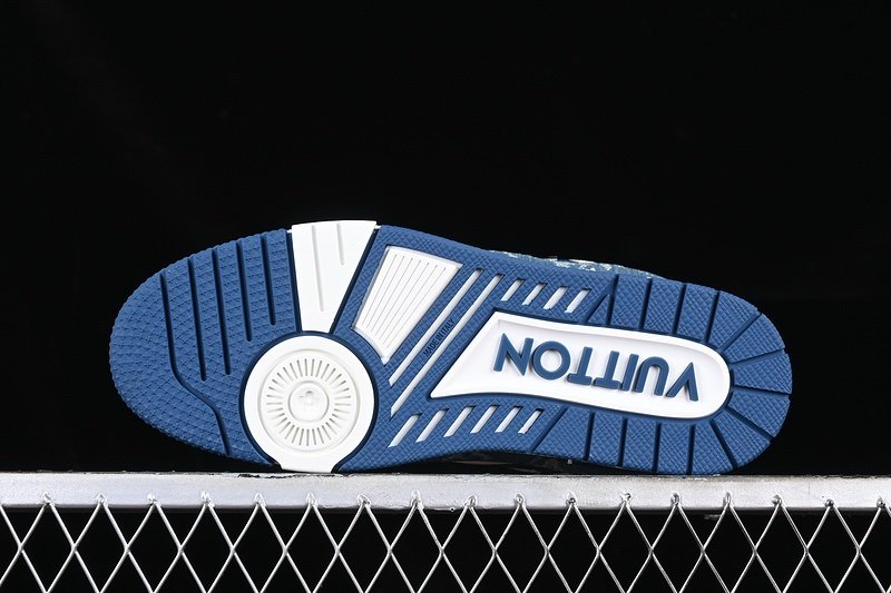 Louis Vuitton Trainer Monogram Denim White Blue