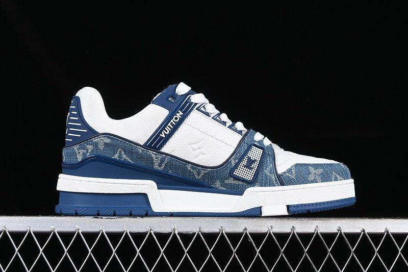 Louis Vuitton Trainer Monogram Denim White Blue