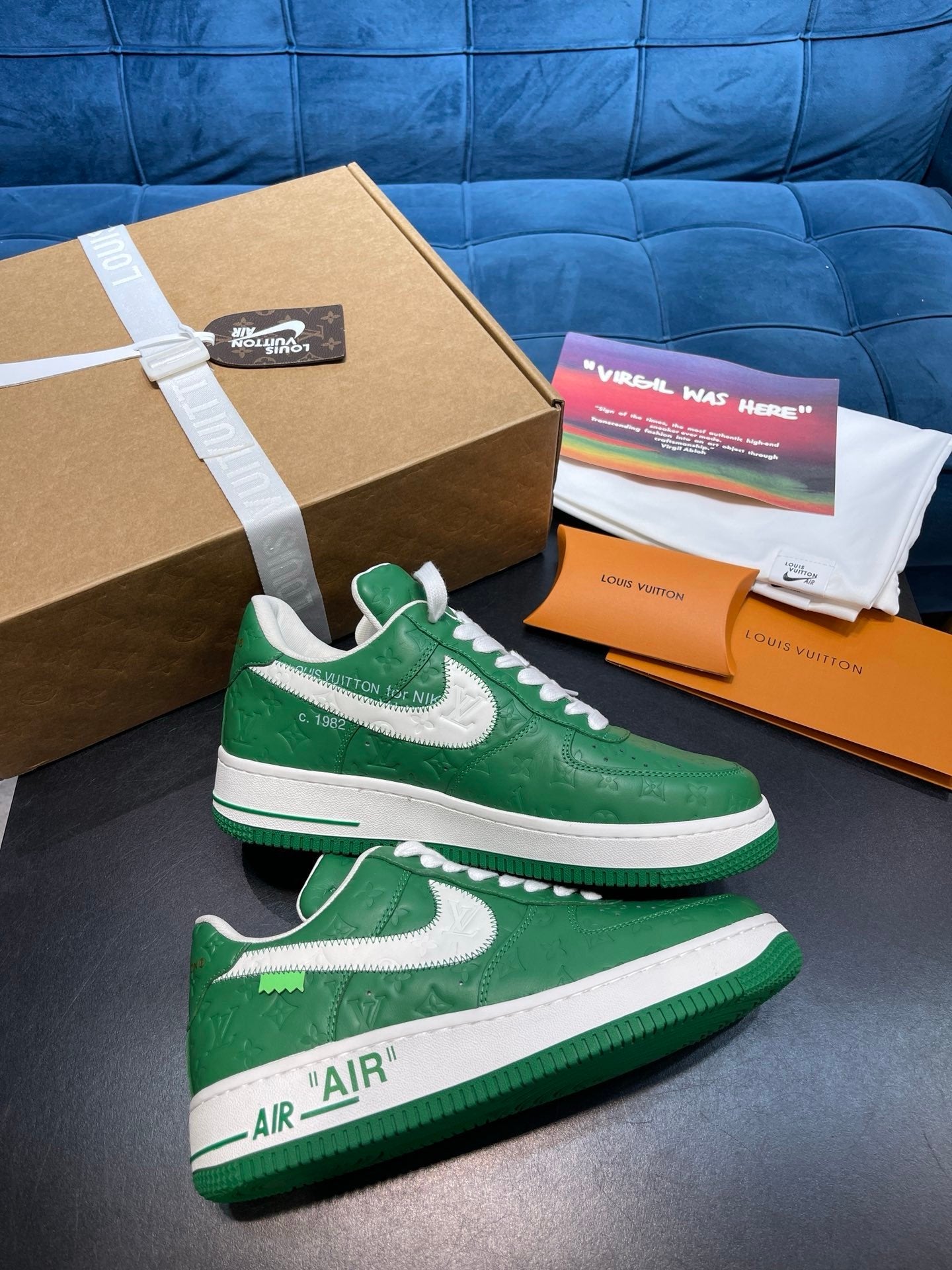 Nike X Louis Vuitton X Air Force 1 Green