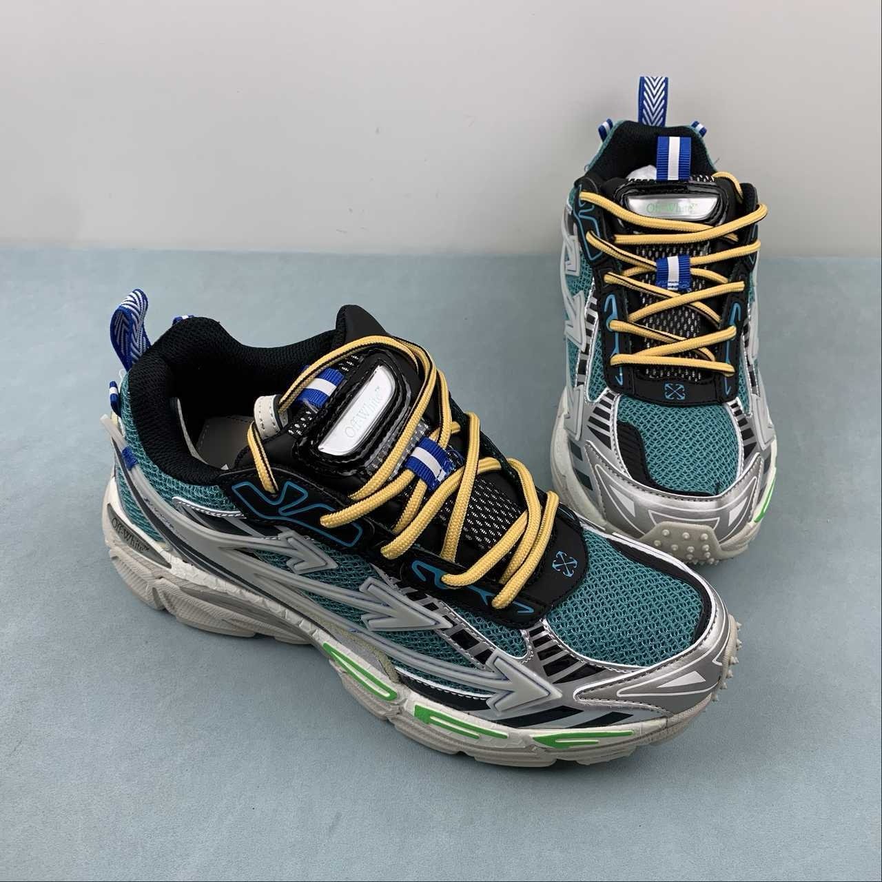 Off-White Be Right Back Blue Green Grey