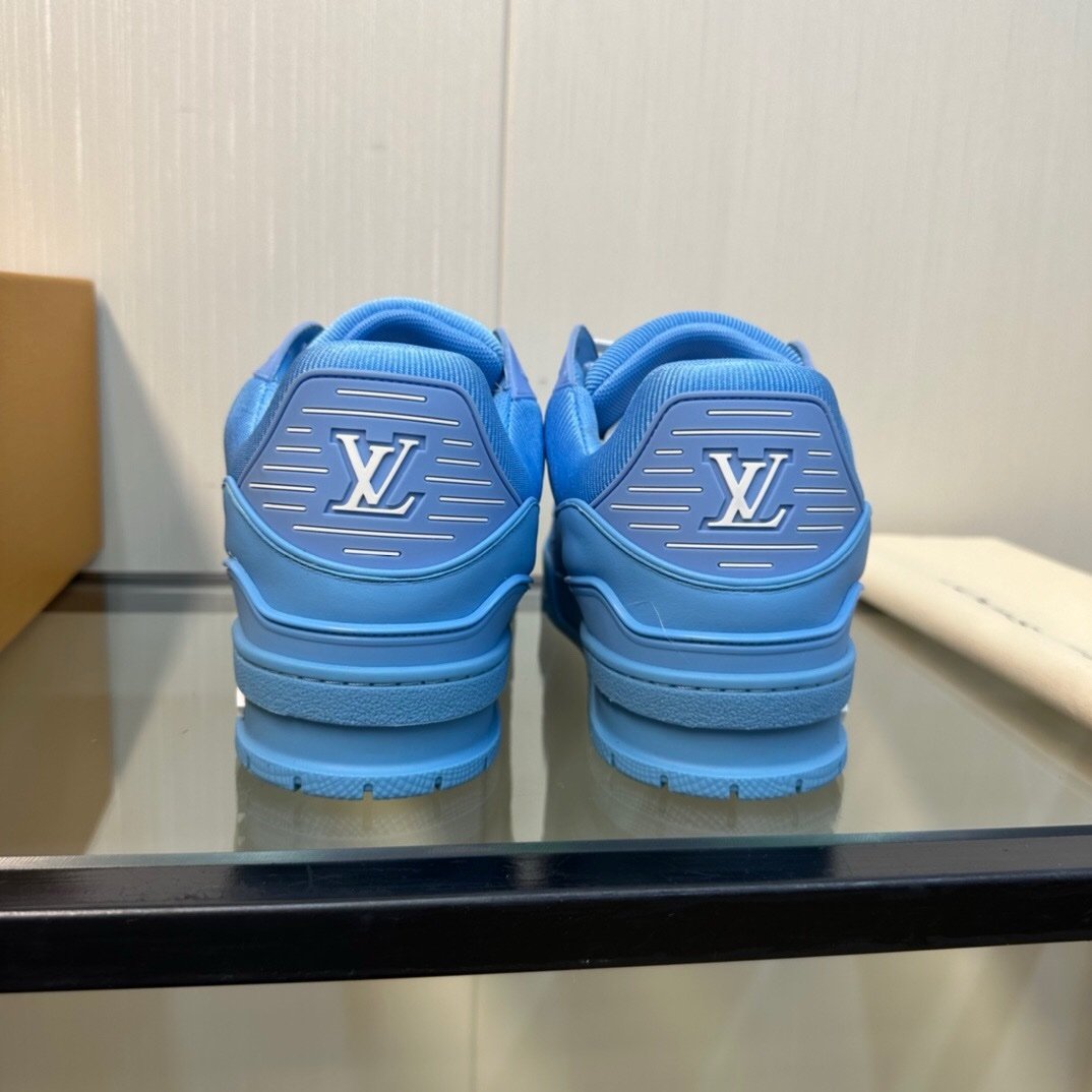 Louis Vuitton Trainer Blue Embossed Monogram