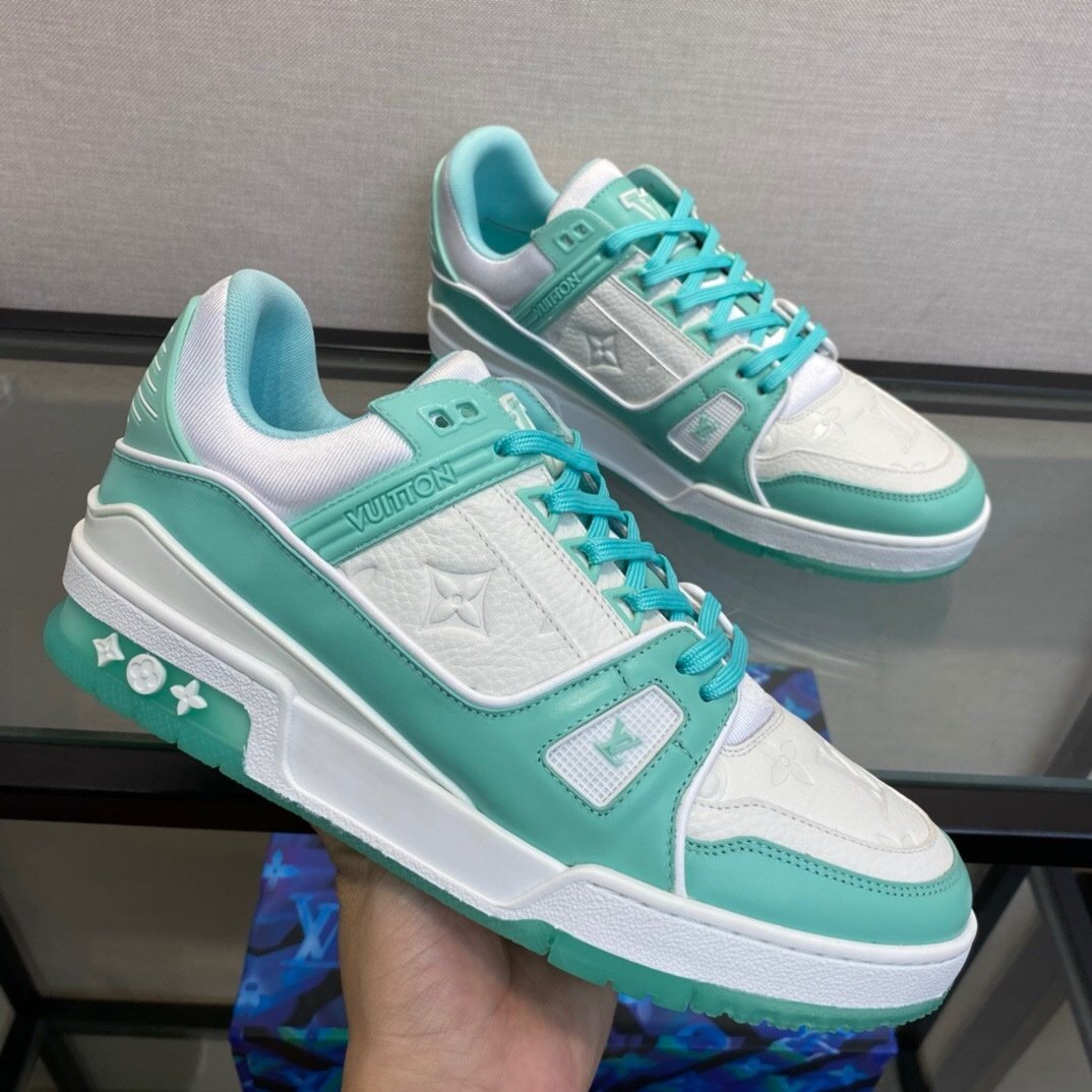 Louis Vuitton Trainer Green White