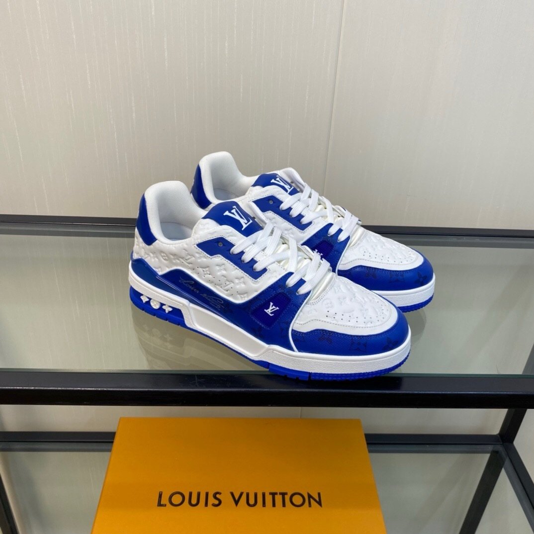 Louis Vuitton Trainer #54 Signature Blue White