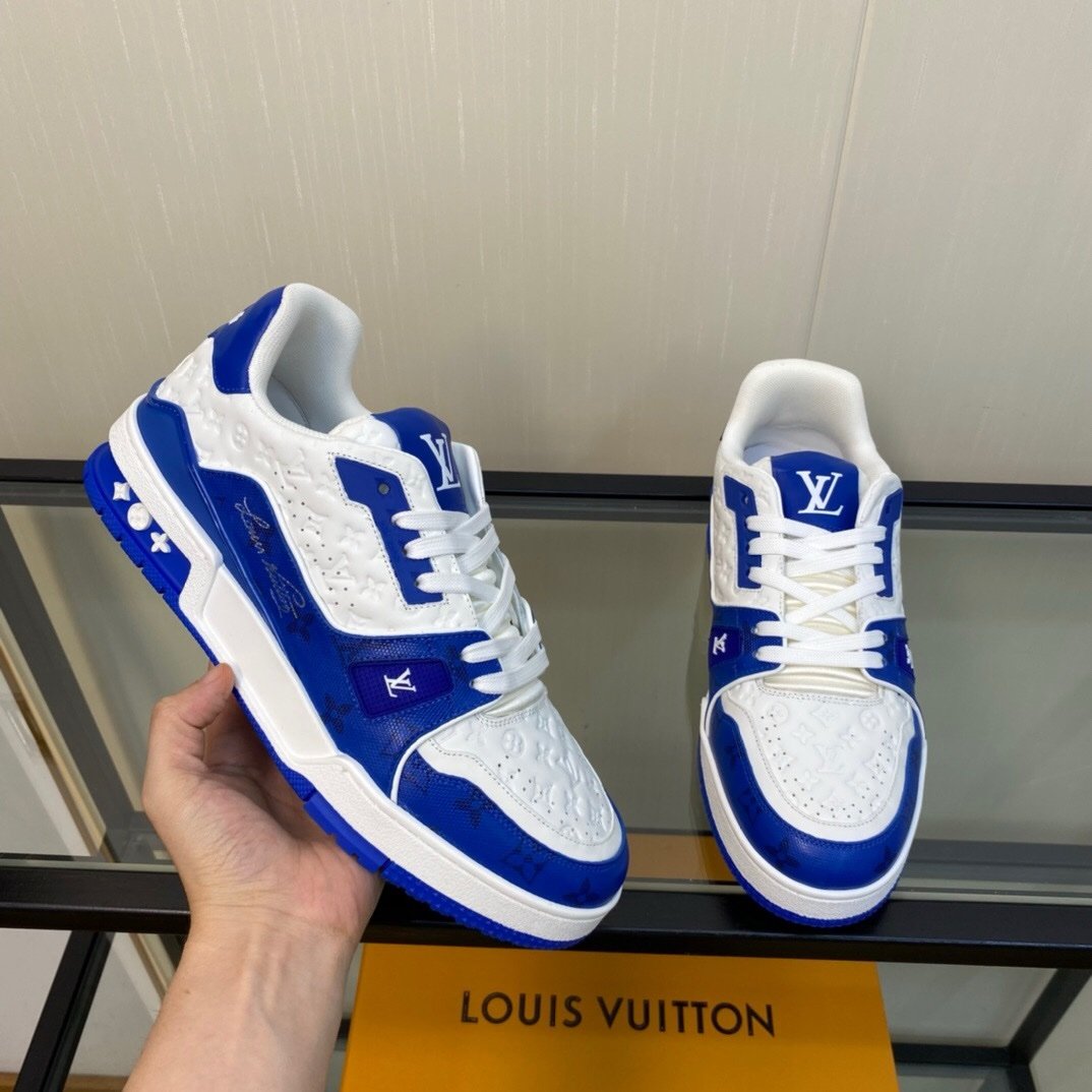Louis Vuitton Trainer #54 Signature Blue White