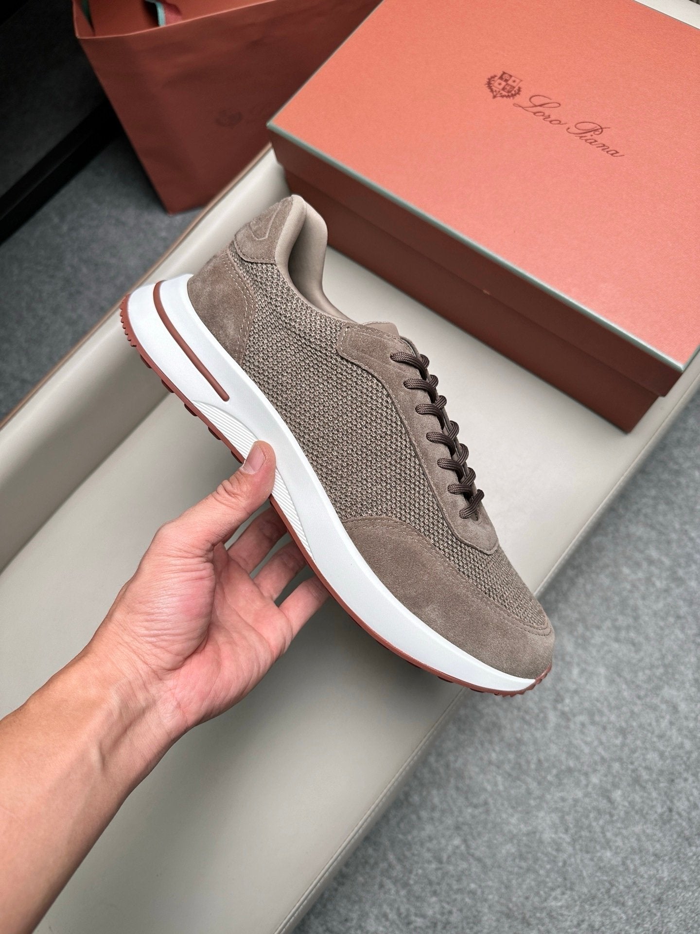 Loro Piana Weekend Walk Pecora Nera Gray