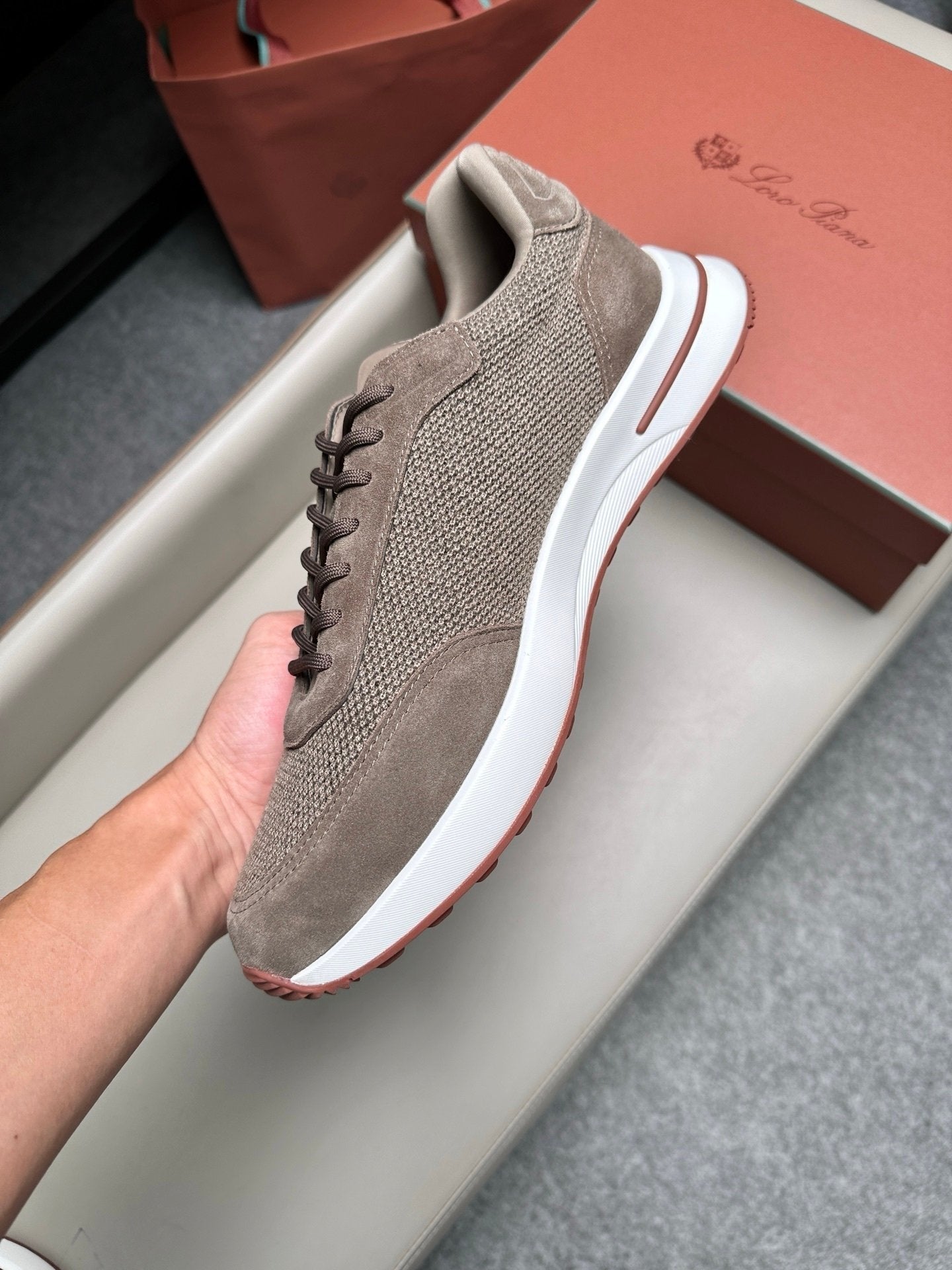 Loro Piana Weekend Walk Pecora Nera Gray
