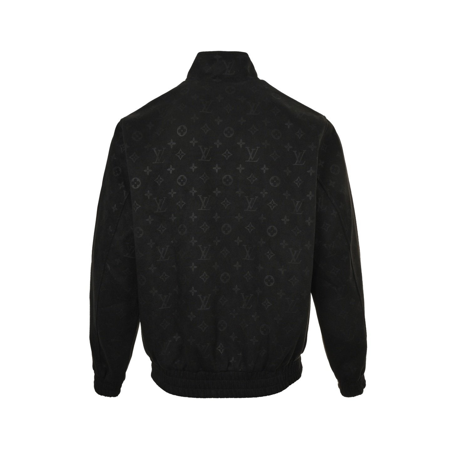 Louis Vuitton Monogram Debossed Suede Jacket Black