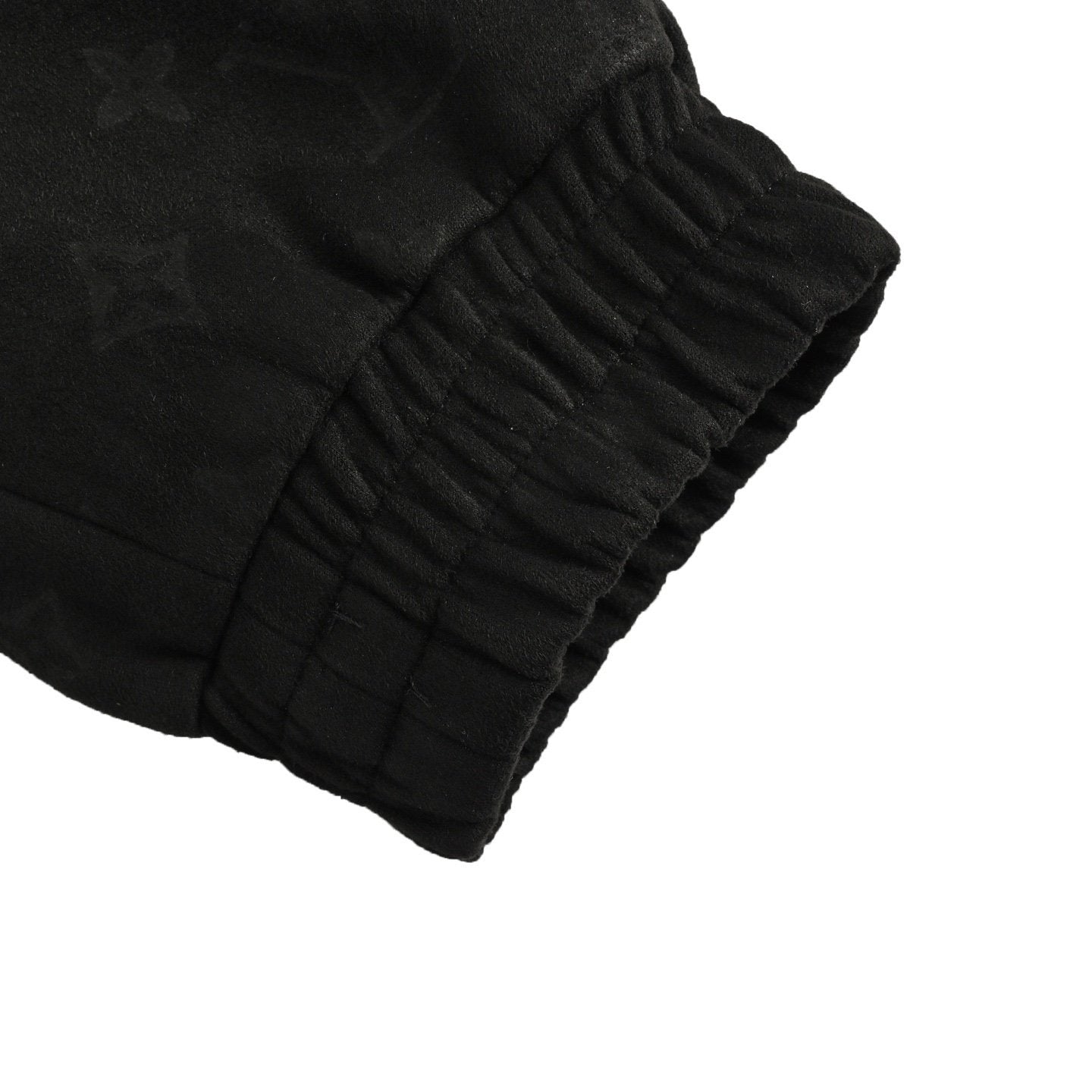 Louis Vuitton Monogram Debossed Suede Jacket Black